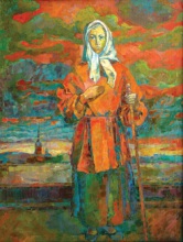 В.Афонская Странница (Ксения Петербургская0 х.м.. 115x95. 2002