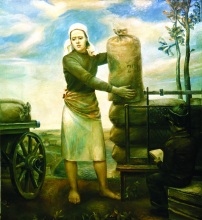 «Военное лето», 1990 г., холст, масло, 170 х 150