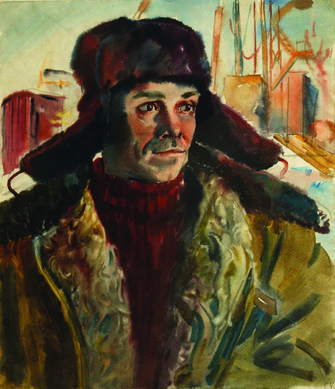 «Нефтяник Гудаулин», 1980 г., акв., 80 х 60